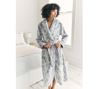 Chelsea Peers Chelsea Peers Cream Fleece Burnout Ribbon Bow Long Dressing Gown Cream 16