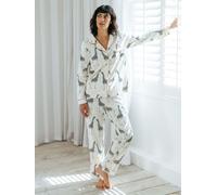 Chelsea Peers Chelsea Peers Cream Giraffe Button Up Long Pyjama Set