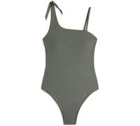 Chelsea Peers Chelsea Peers Green Rib One Shoulder Swimsuit
