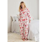 Chelsea Peers Chelsea Peers Natural Flamingo Bloom Print Long Pyjamas Set