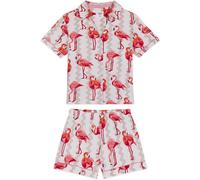 Chelsea Peers Chelsea Peers Natural Flamingo Bloom Print Short Pyjamas Set