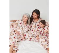 Chelsea Peers Chelsea Peers Off White Cotton Chip the Christmas Cockapoo Dog Print Long Pyjamas Set