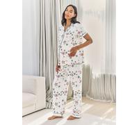 Chelsea Peers Chelsea Peers Off White Maternity Cotton Star Print Long Pyjamas Set