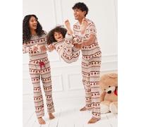 Chelsea Peers Chelsea Peers Off White The Bear Christmas Fair Isle Print Long Pyjamas Set