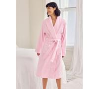 Chelsea Peers Chelsea Peers Pink Cotton Towelling Embroidered Good Morning Dressing Gown Pink EU 42-44 (UK 14-16)