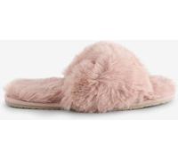 Chelsea Peers Chelsea Peers Pink Faux Fur Cross-Over Slider Slippers