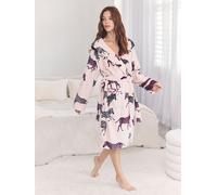 Chelsea Peers Chelsea Peers Pink Fleece Zebra Print Dressing Gown Pink 6