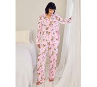 Chelsea Peers Chelsea Peers Pink Martini Animals Print Long Pyjamas Set