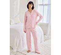 Chelsea Peers Chelsea Peers Pink Scallop Edge Pyjamas Set