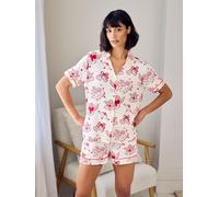 Chelsea Peers Chelsea Peers Pink Short Pyjamas Valentine's Cherubs Print Long Pyjamas Set