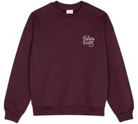 Chelsea Peers Chelsea Peers Red Embroidered Script Logo Sweatshirt