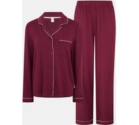 Chelsea Peers Modal Button Up Pyjama Set Bourgogne 16 (XL) Female