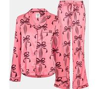 Chelsea Peers Print Long Sleeve Pyjamas Set Pin Bows 14 (L) Female