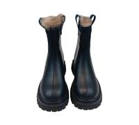 Chelsea Wellington Bottines de pluie en caoutchouc souple et antidérapante Marron/gris/rouge/rose/blanc, Noir , 40 EU