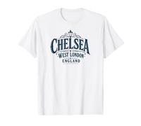 Chelsea West London England Lampadaire Bleu Marine T-Shirt Graphique avec Valeur