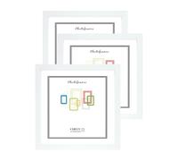 CHELY INTERMARKET | Cadre photo 30x30cm MOD-296 (Paquet 3 unités - Blanc) | Fabriqué en bois, largeur du cadre 1,5cm avec finition élégante | Cadre des titres et certificats (296-30x30-1,35)