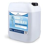 CHEMICA SOLUTIONS Eau bidistillée pure pour usage industriel et clinique bidon de 25 litres, distillée deux fois, déminéralisée, fabriquée en Italie