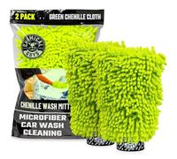 Chemical Guys Chenille Lot de 2 Gants de Toilette en Microfibre Anti-Rayures Vert