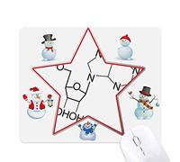 Chemical Molecular Structure Illustration Christmas Snowman Family Star Mouse Pad