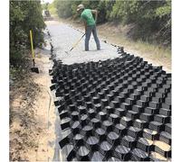 Chemin Allée Allée Géogrille Grillage, 1/2/3/4/5/6 M De Largeur Stabilisateur De Sol Perméable en Forme De Nid D’Abeille avec Trous De Drainage, 3x4m/10x13ft