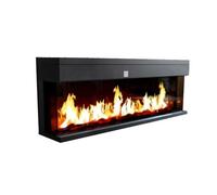 CHEMIN ARTE - Cheminée électrique Encastrable 3D 152 cm Effet Flammes LED, Chauffage programmable, Télécommande