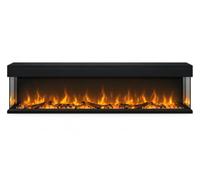 CHEMIN ARTE- Cheminée électrique Encastrable 3D 180 cm Effet Flammes LED, Chauffage programmable, Télécommande