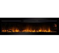 Chemin’Arte Cheminée Électrique Encastrable Effet Flammes LEDs Élysée XXL - Conçue en France - 122 x 17 x 45 cm - Garantie 2 Ans