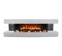 CHEMIN ARTE - Cheminée électrique Murale Lounge 3XL 150 cm Effet Flammes LED Chauffage programmable, Télécommande