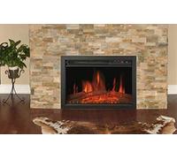 Chemin’Arte Insert Électrique à Encastrer Effet Flammes LEDs Oxford - 2000W - Conçu en France - 61 x 20 x 45 cm - Garanti 2 Ans