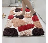 Chemin de bain en coton doux et peluche avec dos antidérapant, construction en microfibre pour garantir sécurité et confort, lavable en machine pour un entretien sans effort (violet)