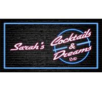 Chemin de bar Cocktails and Dreams - Personnalisable avec n'importe quel nom - Cadeau pour la maison, un bar, un pub