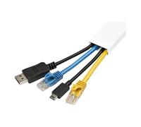 Chemin de Câbles de 1m avec Ruban Adhésif - 32x11mm - Gaine pour câble - 1 m - Conformité TAA