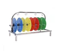 Chemin de câbles Portable à Un axe - Enrouleur de câbles Multi-bobines avec Roues, Support métallique Robuste, adapté à Un Usage Commercial et Industriel (73x35x40cm)