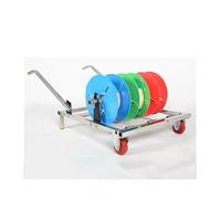 Chemin de câbles Portable à Un Seul axe - Enrouleur de câble Multi-bobines avec Roues, Support métallique Robuste, adapté à Un Usage Commercial et Industriel (52x60x45 cm).