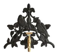 CHEMIN DE CAMPAGNE Enrouleur Support Mural Porte Tuyau arrosage Robinet Fonte Noire 34cm