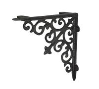 CHEMIN DE CAMPAGNE Equerre Fixation étagère Vintage Ancienne Fonte Noire 20 x 21 cm