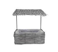 CHEMIN DE CAMPAGNE Maisonette Coupe Rectangle en Osier Gris 28 x 15 x 30 cm