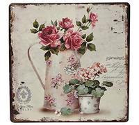 CHEMIN DE CAMPAGNE Plaque Pub Déco Rétro en Métal Fer Garden Flora 30 cm x 30 cm x 0,1 cm