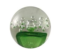 CHEMIN DE CAMPAGNE Presse Papier sulfure Ciel en Verre Vert Ø.10 cm