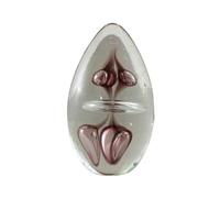 CHEMIN DE CAMPAGNE Presse Papier sulfure Gouttes en Verre Mauve 9.5 x 6 cm