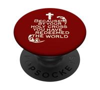 Chemin de Croix Jésus Semaine Sainte Carême Pâques catholique PopSockets PopGrip Adhésif