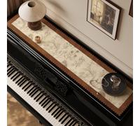 Chemin De Dessus De Piano, Housse Antidérapante Et Anti-poussière Pour Piano, Protection Imperméable Pour Pianos Droits, Chiffonniers, Commodes Et Meubles TV-Brown-4||35 * 150cm/13.8 * 59in