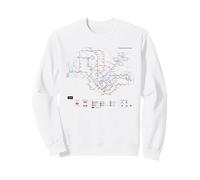 Chemin de Fer de Banlieue du métro de Singapour - Carte de l'itinéraire Souvenir Sweatshirt