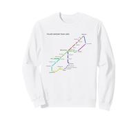 Chemin de Fer de Banlieue du métro de Varsovie Pologne - Carte de l'itinéraire Souvenir Sweatshirt