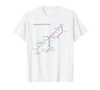 Chemin de fer de banlieue du métro de Varsovie Pologne - Carte de l'itinéraire souvenir T-Shirt