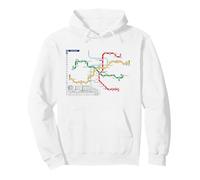 Chemin de Fer de Banlieue du métro tchèque de Prague - Carte de l'itinéraire Souvenir Sweat à Capuche