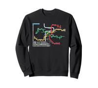 Chemin de Fer de Banlieue du métro tchèque de Prague - Carte de l'itinéraire Souvenir Sweatshirt