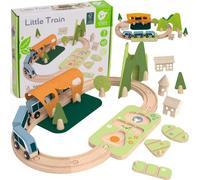 Chemin de fer en bois CLASSIC WORLD + trieur de formes 40 el.
