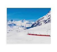 Chemin de Fer Rhétique au col du Bernina，1000 Pièces Puzzle Adulte Puzzle Artisanat Cadeau Classique Jouet en Papier Cadeau Unique Décoration Intérieure（38x26cm）-AV78