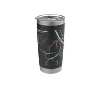 Chemin de fer Vienne Autriche - Carte de l'Europe Gobelet isotherme en acier inoxydable double paroi